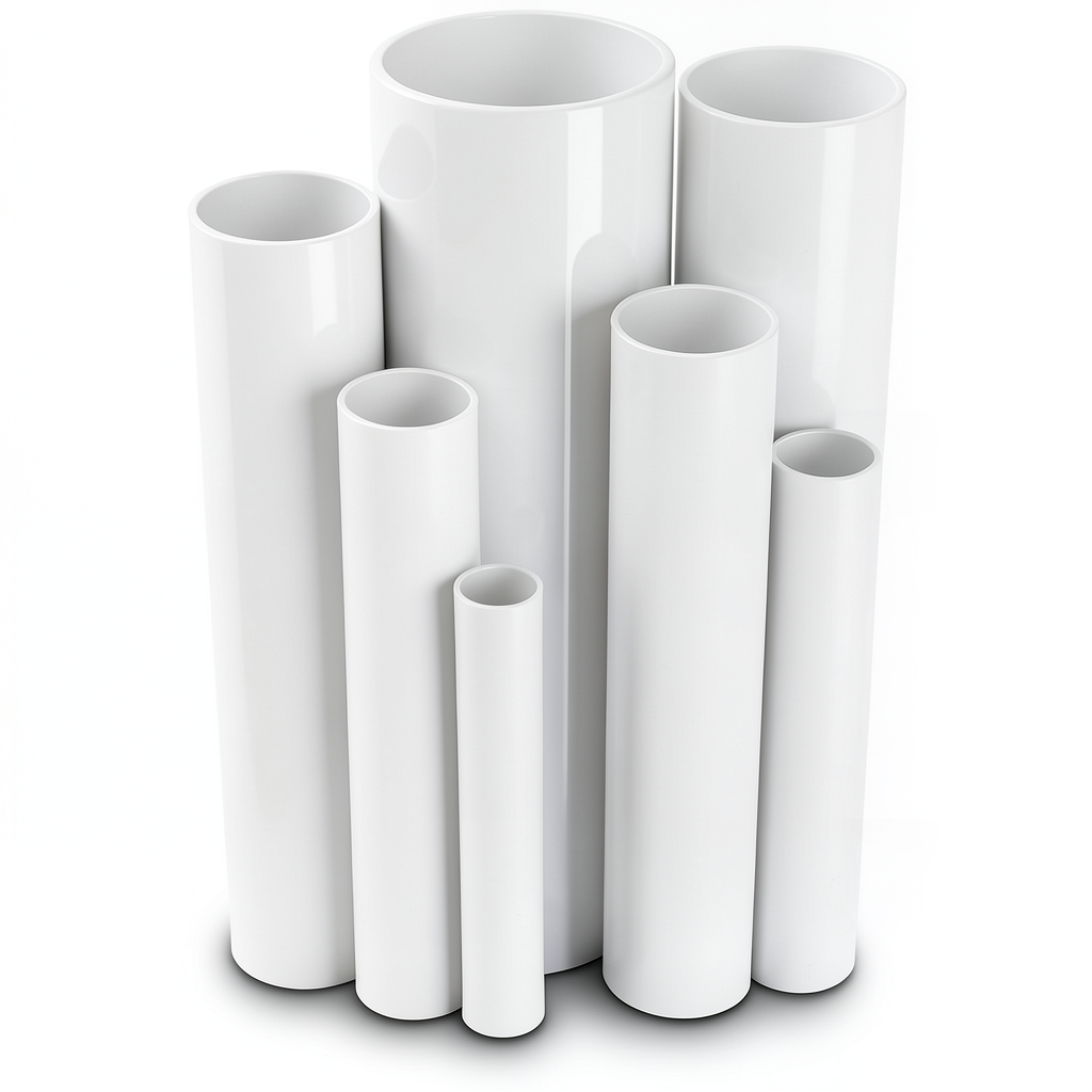 مواسير UPVC ضغط 10 بار قطر خارجي 160 مم سمك 7.7 مم لون أبيض