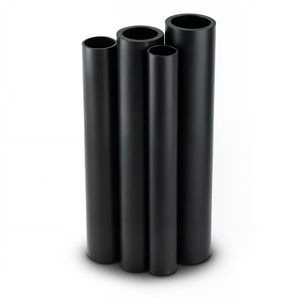 مواسير HDPE PE 100 ضغط 6 بار قطر خارجي 710 مم سمك 27.2 مم لون أسود