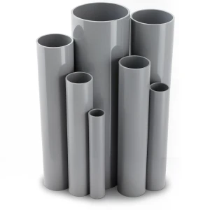 UPVC Pipes Nominal Pressure 4 Bar Outside Diameter 500 mm Thickness 9.8 mm Gray