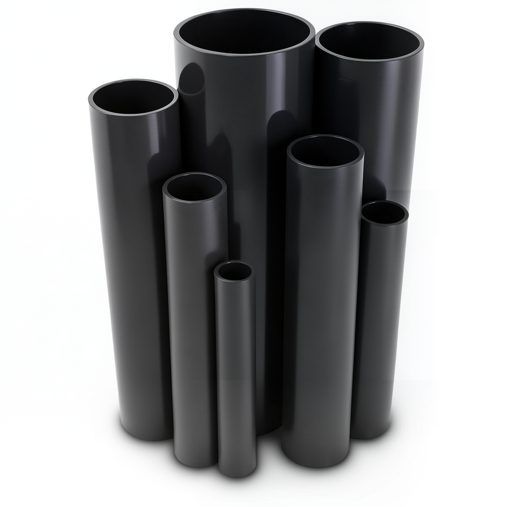 مواسير UPVC ضغط اسمي 6 بار قطر خارجي 500 مم سمك 14.6 مم لون أسود