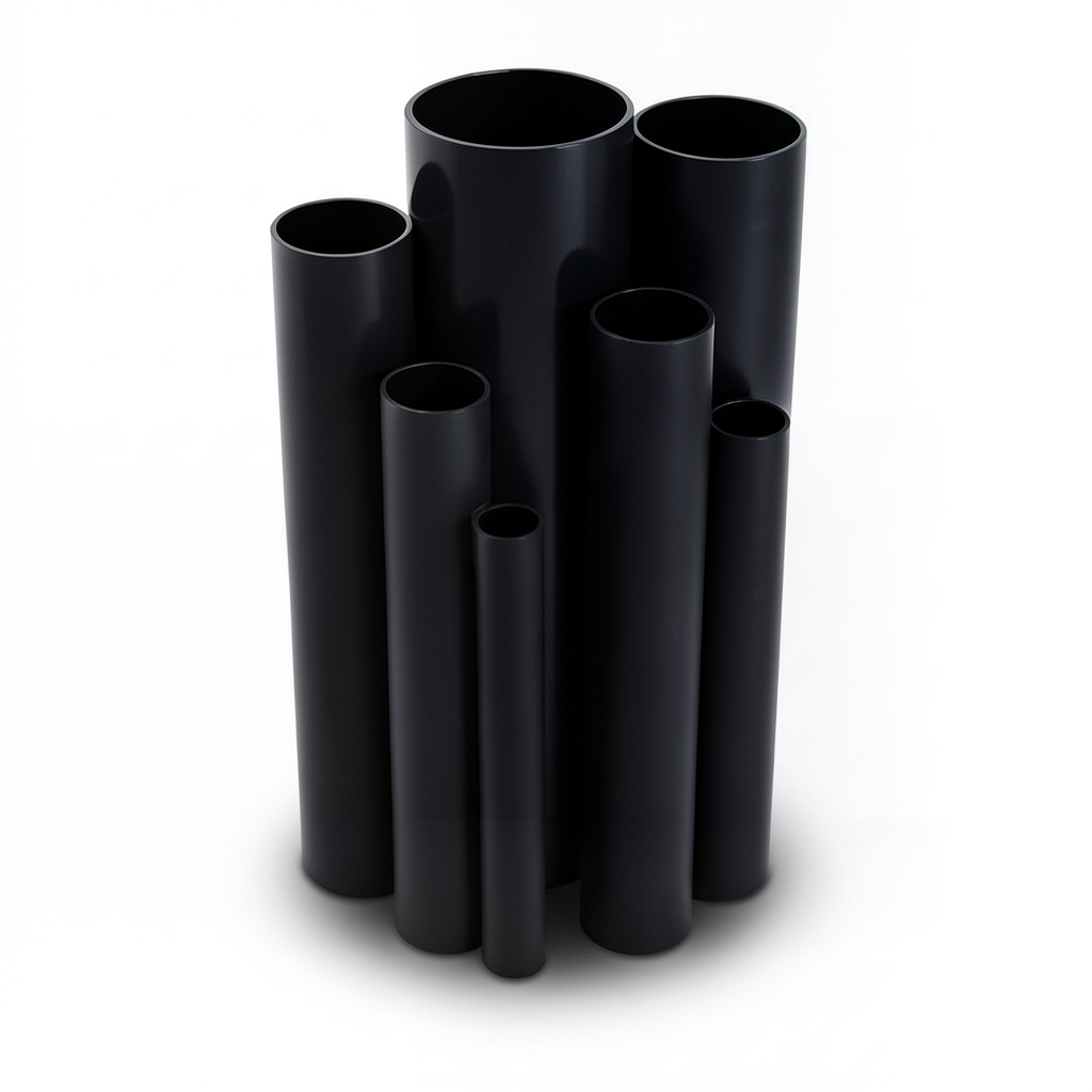 مواسير UPVC ضغط اسمي 6 بار قطر خارجي 560 مم سمك 16.4 مم لون أسود