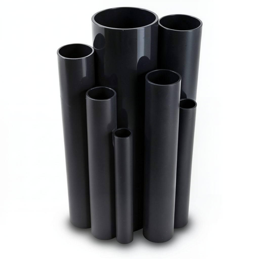 مواسير UPVC ضغط 4 بار قطر خارجي 560 مم سمك 11 مم لون أسود