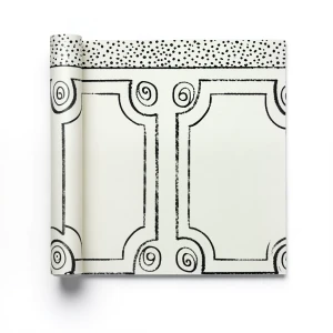 Youth and Children Wallpaper 10m x 0.53m Off White with Black