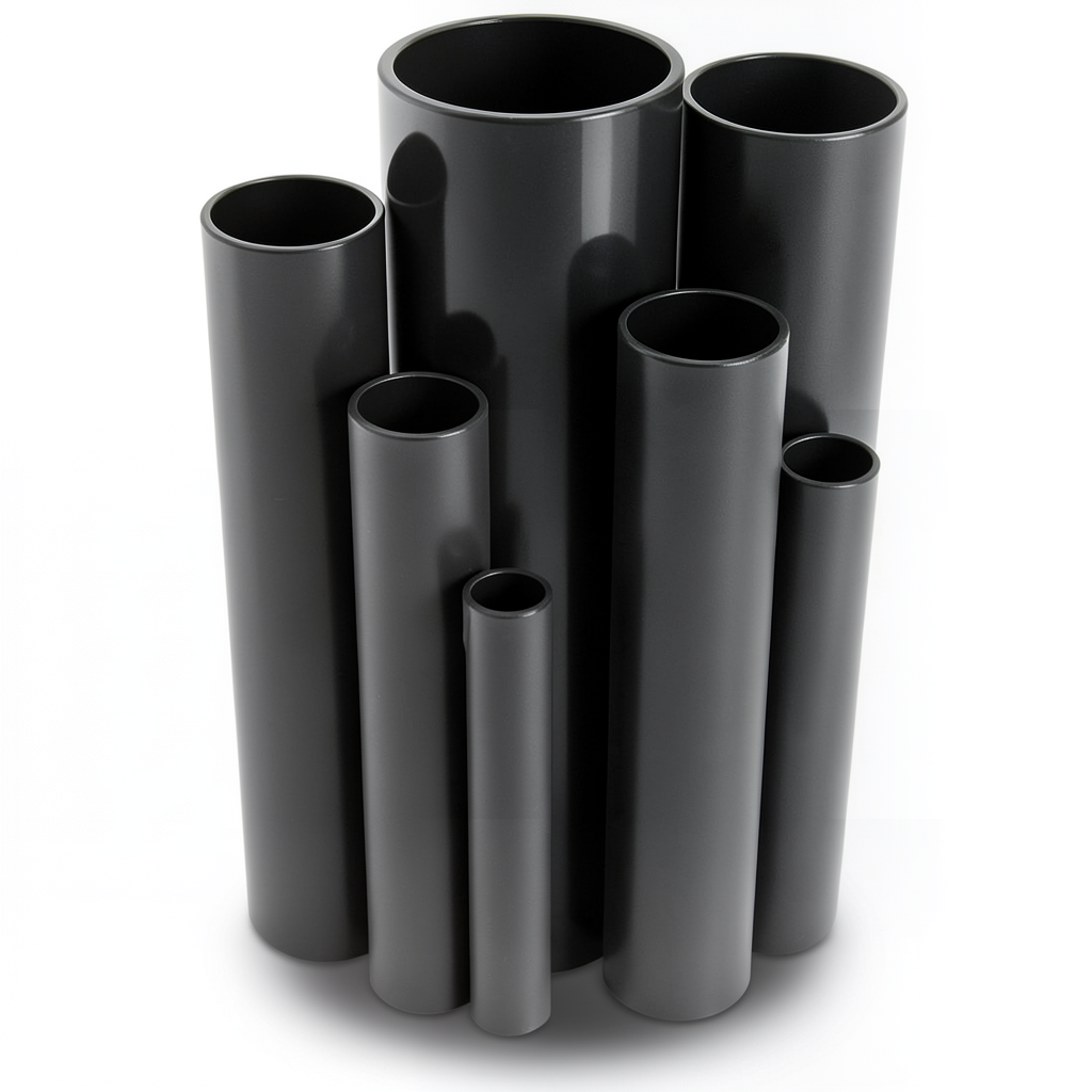 مواسير UPVC ضغط اسمي 6 بار قطر خارجي 500 مم سمك 14.6 مم لون أسود