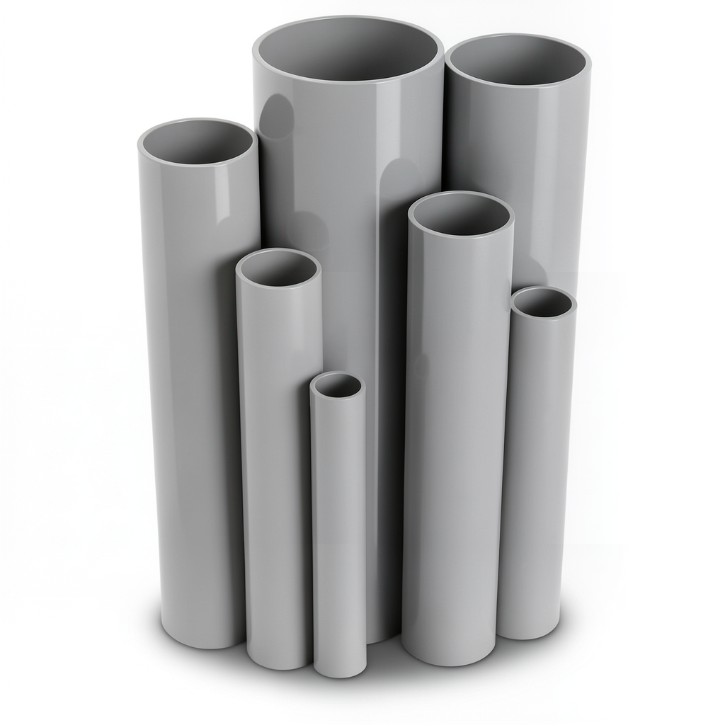UPVC Pipes Nominal Pressure 10 Bar Outside Diameter 560 mm Thickness 26.7 mm Gray