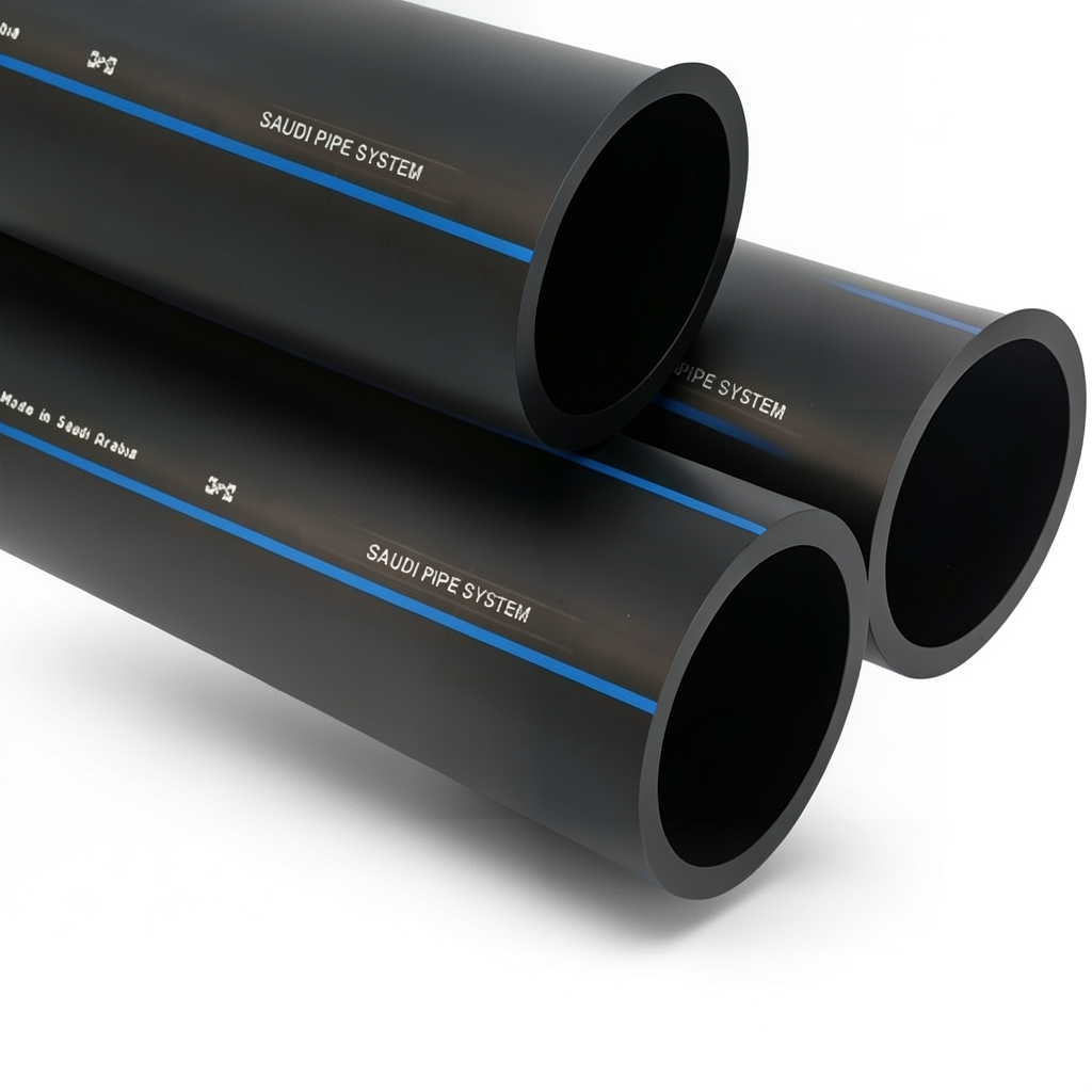 SPS HDPE Pipes PE 80 Pressure 12.5 Bar Outside Diameter 50 mm Thickness 4.6 mm Black | Saudi Pipes Systems (SPS)