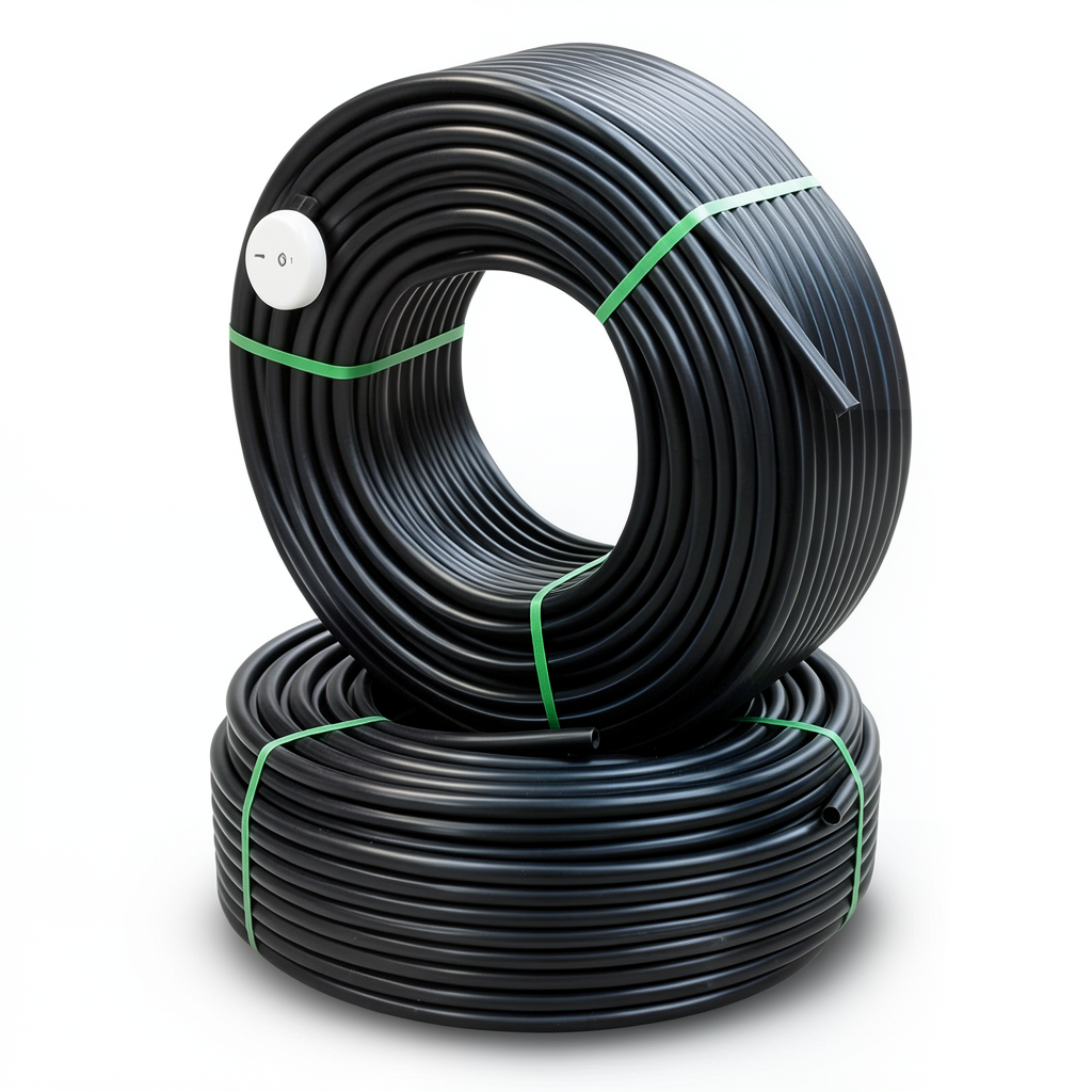 أنابيب HDPE PE 80 ضغط 5 بار قطر خارجي 50 مم سمك 2 مم لون أسود