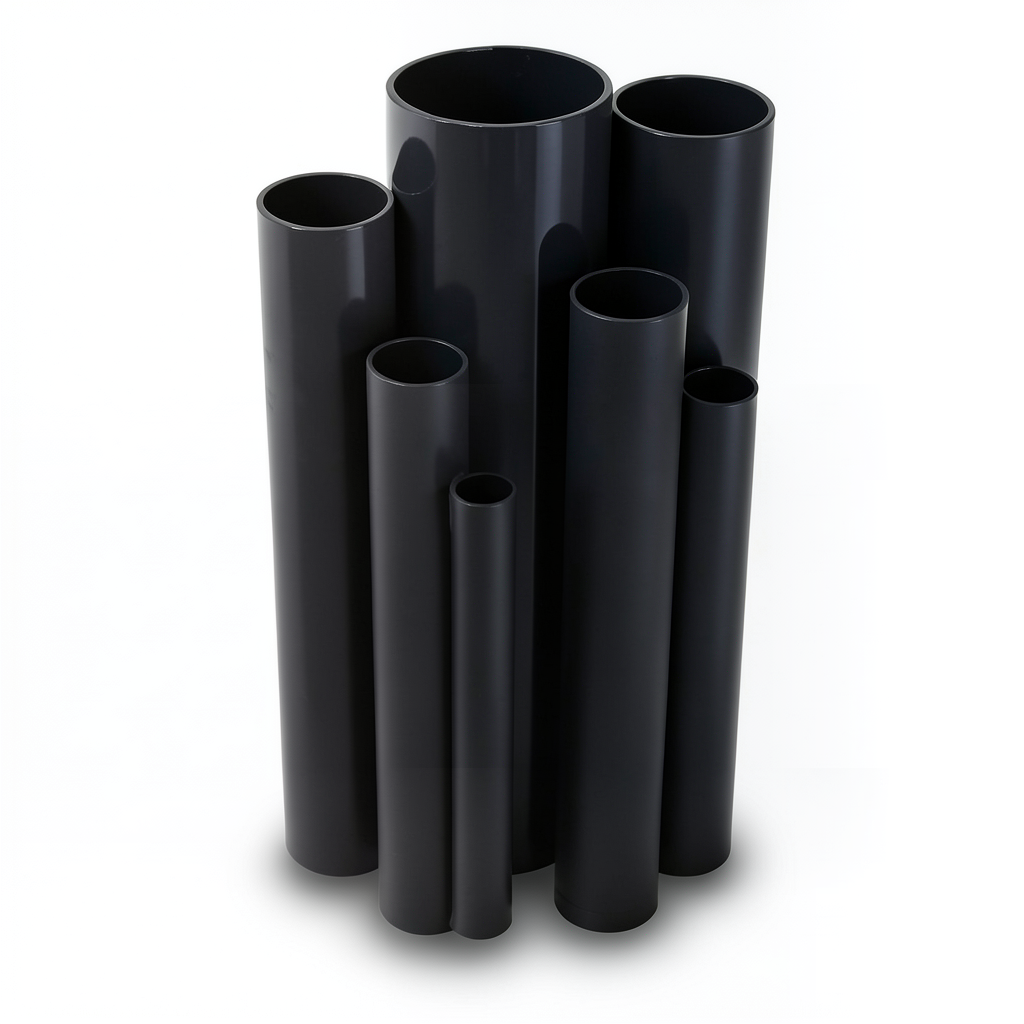 UPVC Pipes Nominal Pressure 10 Bar Outside Diameter 560 mm Thickness 26.7 mm Black