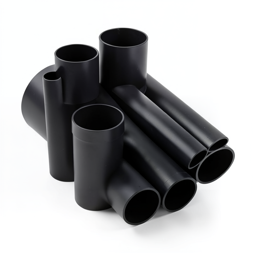 مواسير UPVC ضغط اسمي 10 بار قطر خارجي 560 مم سمك 26.7 مم لون أسود