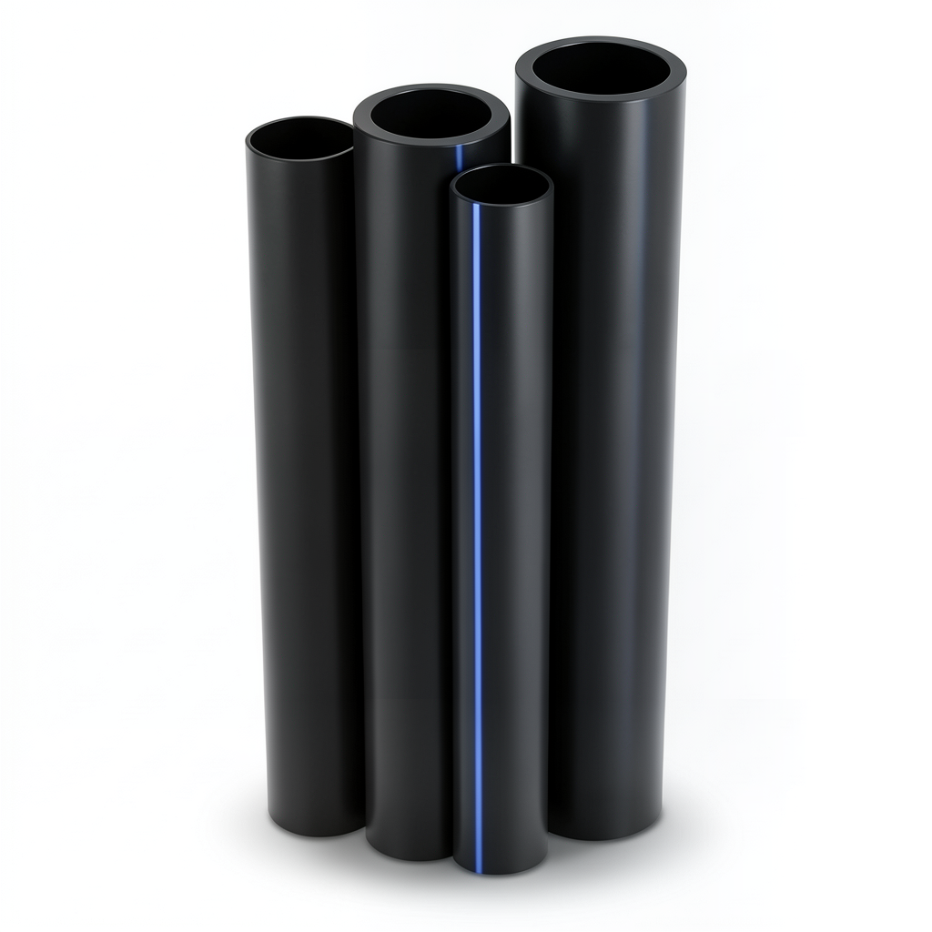 HDPE Pipes PE 100 Pressure 4 Bar Diameter 450 mm Thickness 11.0 mm Black