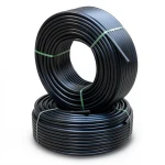 أنابيب HDPE الراجحي PE 80 ضغط 16 بار قطر 125 مم سمك 14 مم لون أسود
