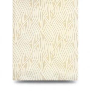 German Wallpaper Wavy Design 10m x 0.53m Cream Color, Model 10063-14