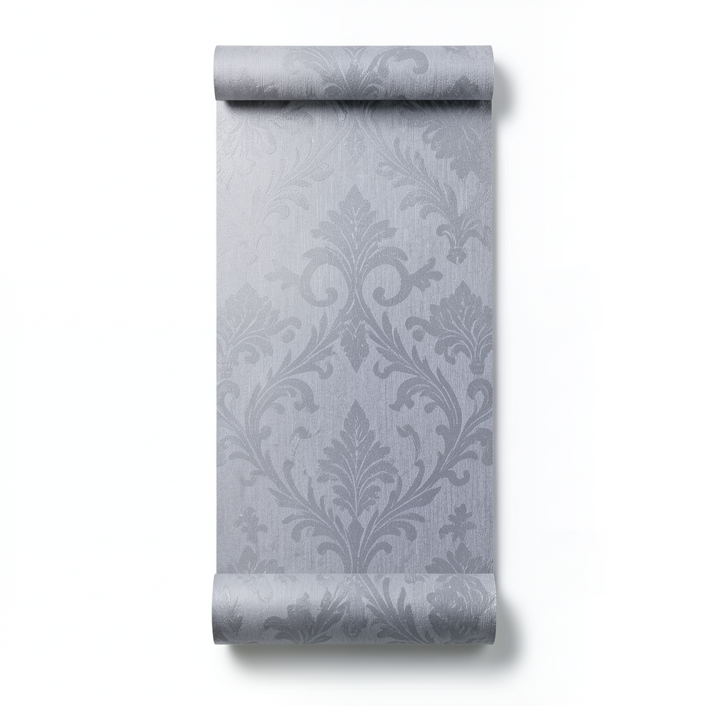 Patterned Wallpaper Gray Color 10m x 0.53m, Model 10004-44