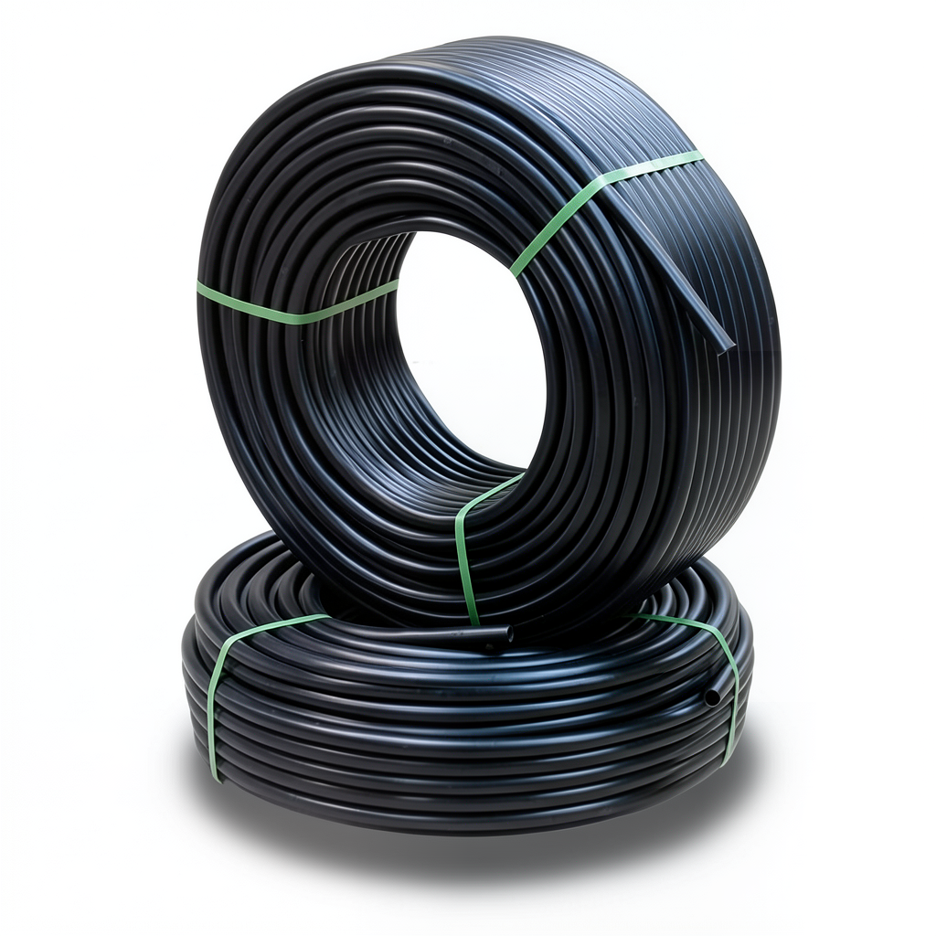 أنابيب HDPE PE 80 ضغط 5 بار قطر خارجي 50 مم سمك 2 مم لون أسود