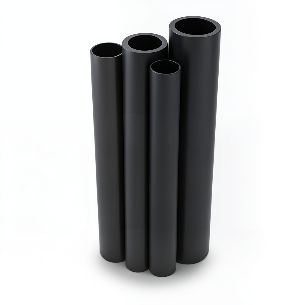 أنابيب HDPE PE 100 ضغط 4 بار قطر خارجي 315 مم سمك 7.7 مم لون أسود