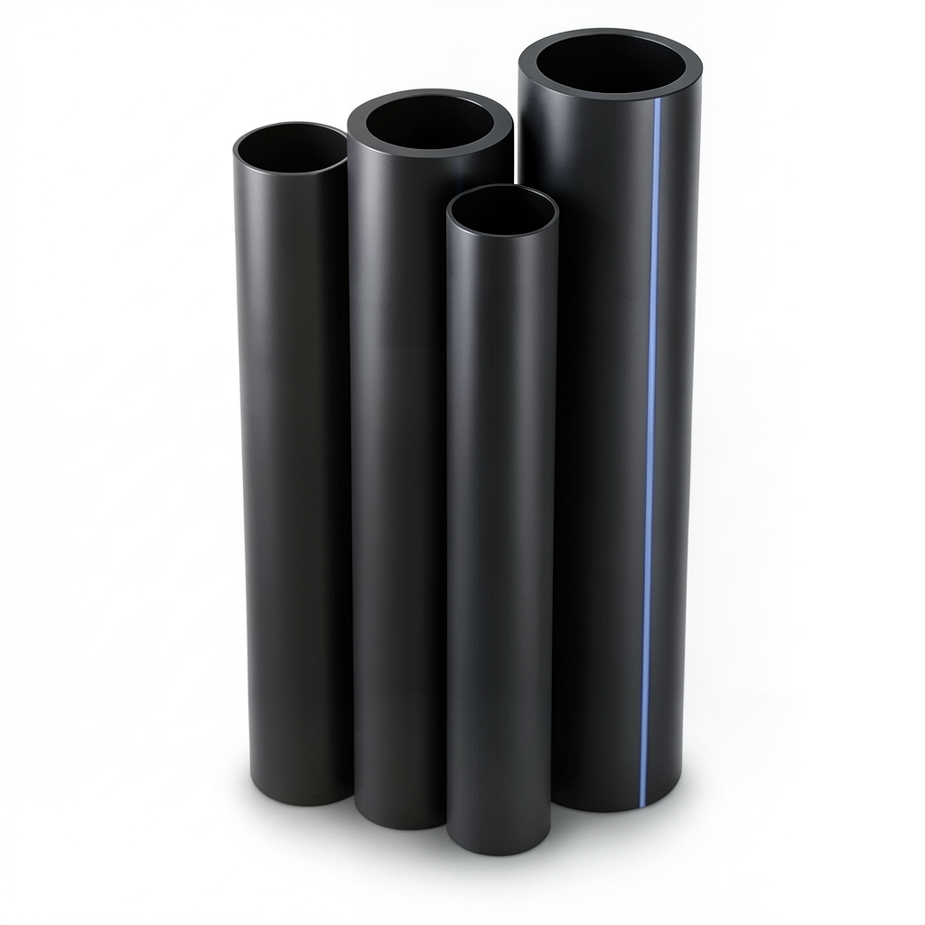 HDPE Pipes PE 100 Pressure 4 Bar Diameter 450 mm Thickness 11.0 mm Black