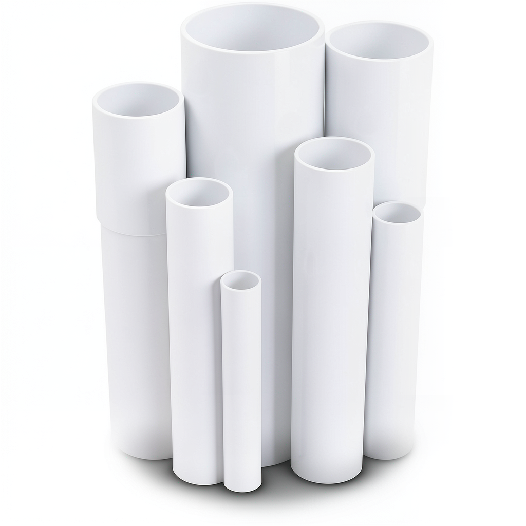 مواسير UPVC ضغط 16 بار قطر خارجي 160 مم سمك 11.9 مم لون أبيض
