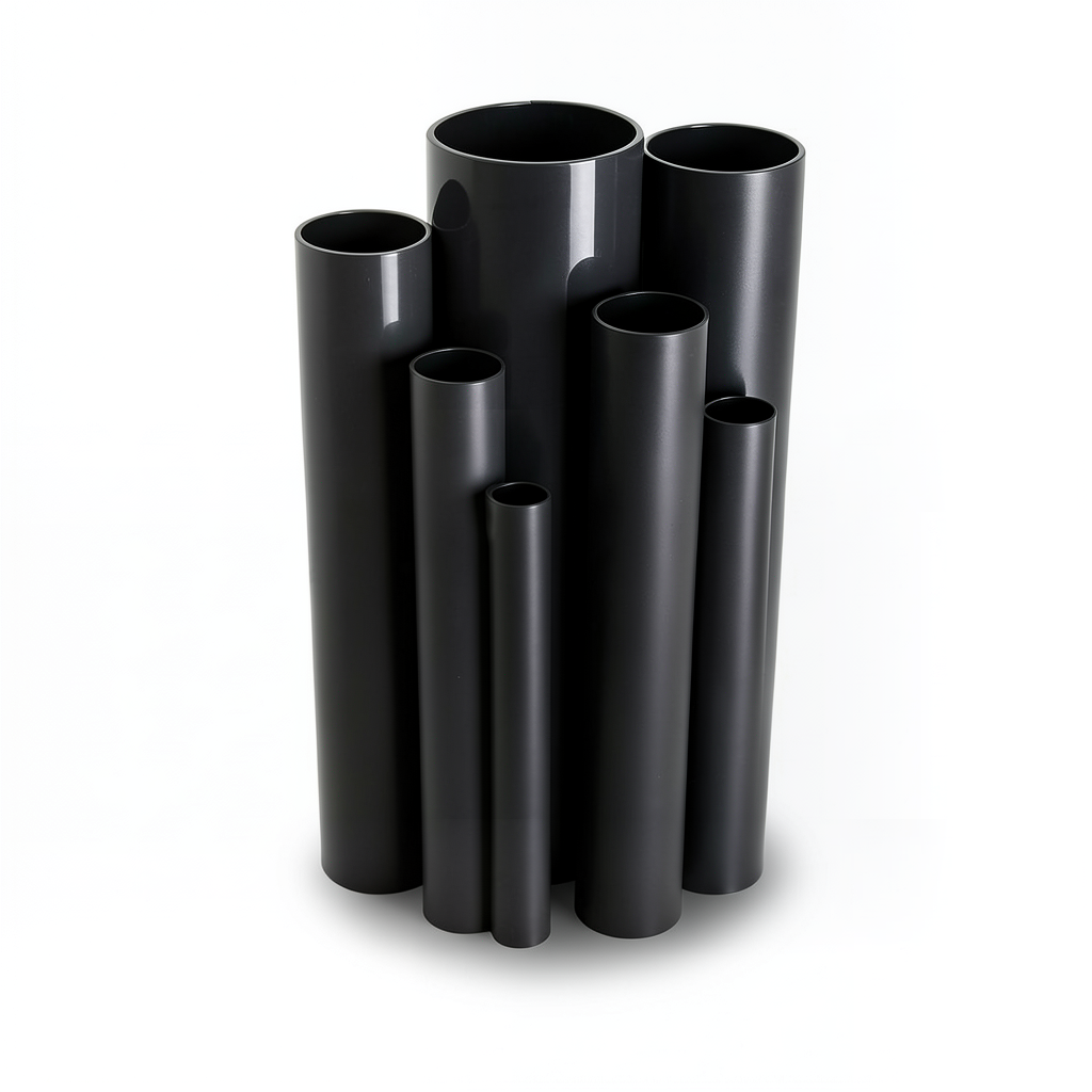 مواسير UPVC ضغط 16 بار قطر خارجي 160 مم سمك 11.9 مم لون اسود