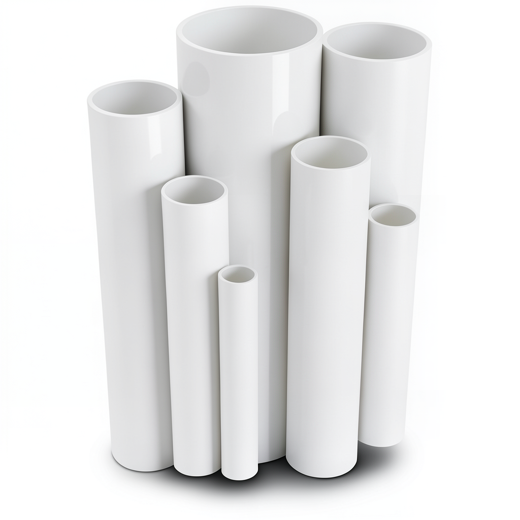 مواسير UPVC ضغط 2.5 بار قطر 200 مم سمك 1.8 مم أبيض