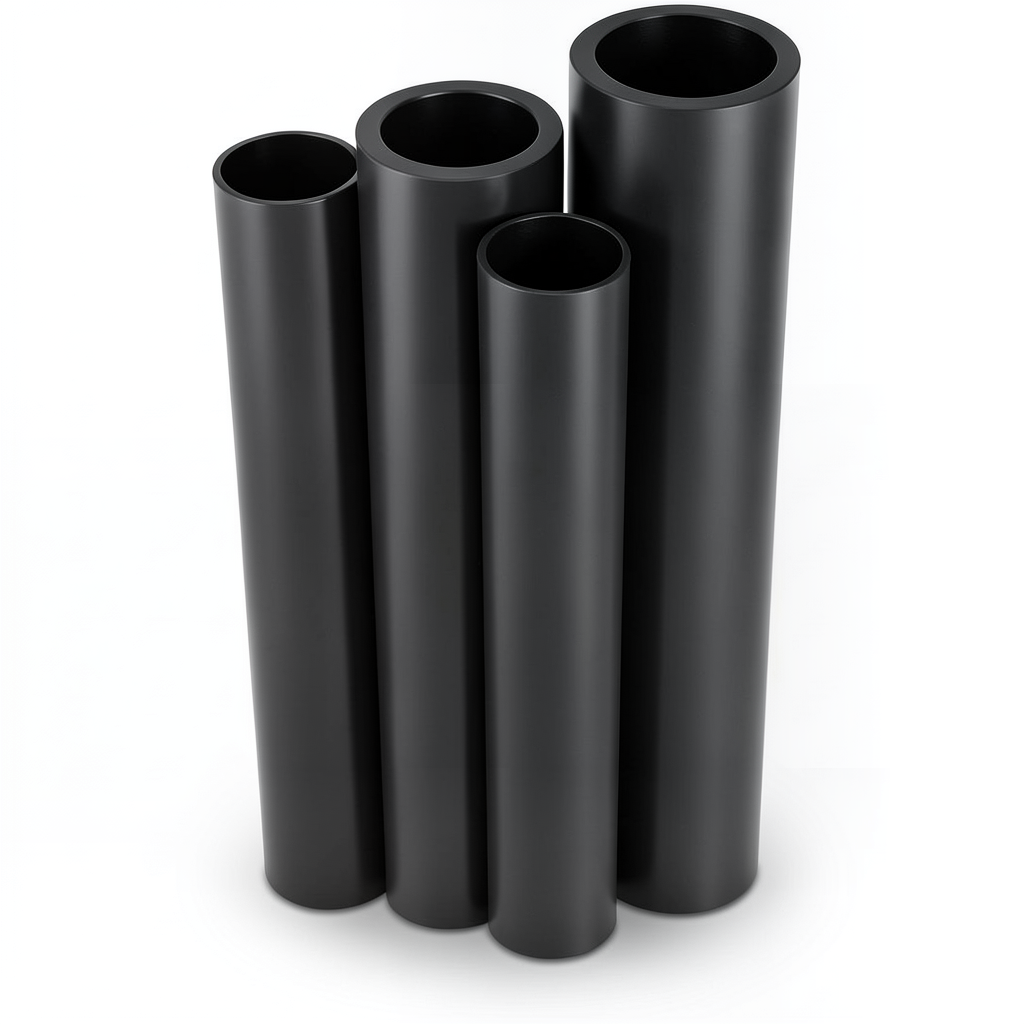 HDPE Pipes PE 100 Pressure 4 Bar Outside Diameter 630 mm Thickness 15.4 mm Black