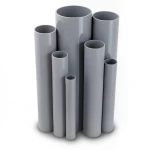 UPVC Pipes Nominal Pressure 4 Bar Outside Diameter 200 mm Thickness 4 mm Gray