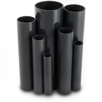 UPVC Pipes Nominal Pressure 6 Bar Outside Diameter 200 mm Thickness 5.9 mm Black