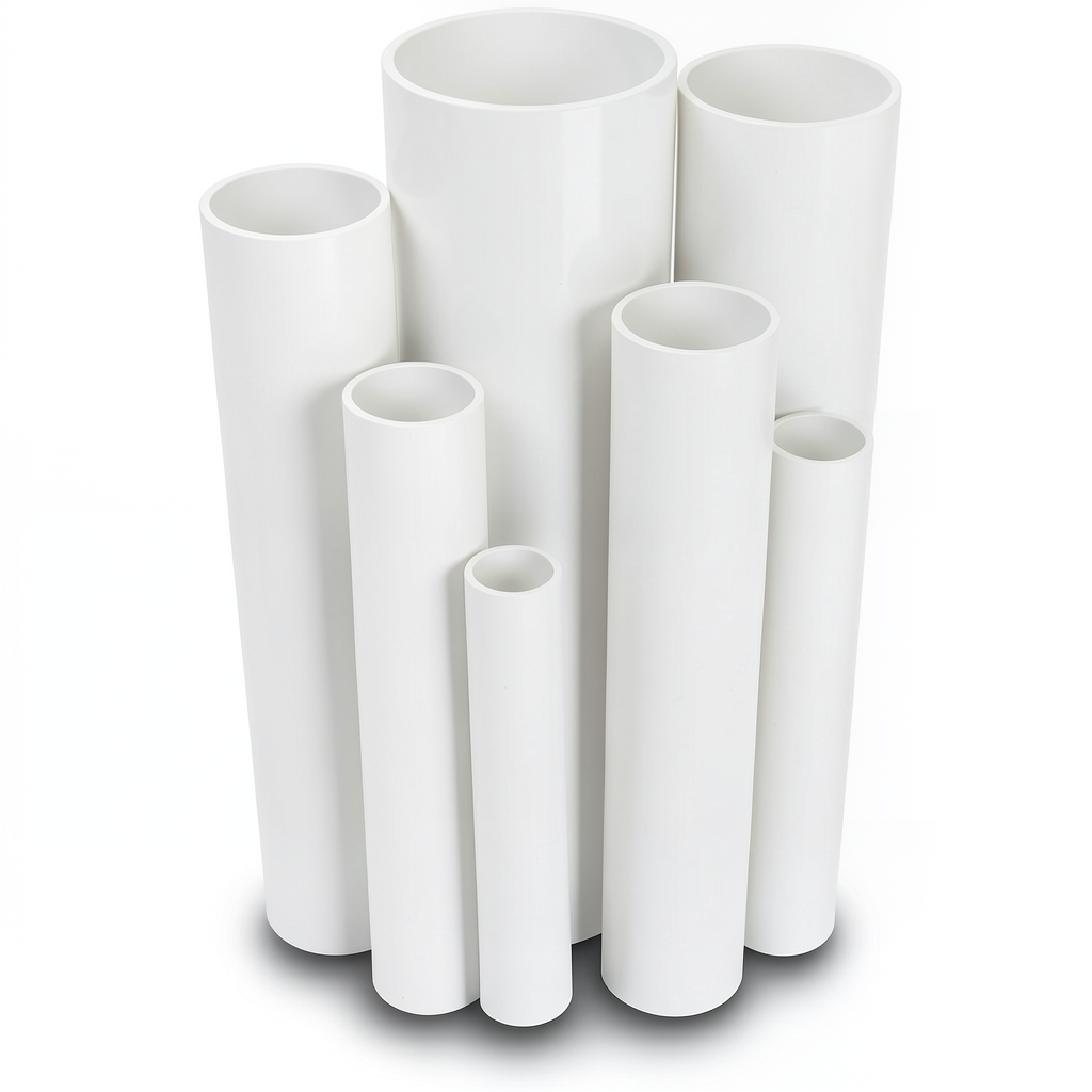 UPVC Pipes Nominal Pressure 16 Bar Outside Diameter 200 mm Thickness 14.9 mm White