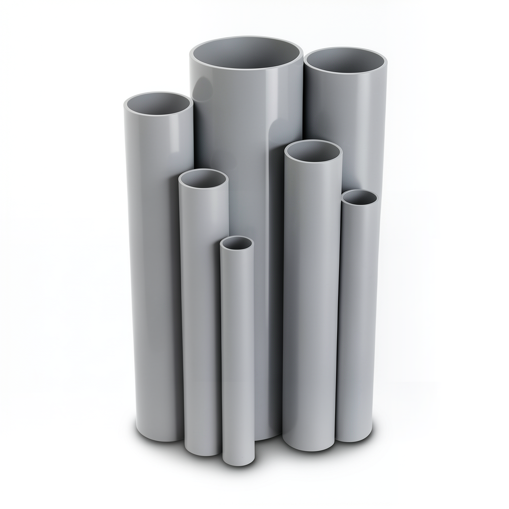 UPVC Pipes 16 Bar Pressure 200 mm Diameter 14.9 mm Thickness Gray
