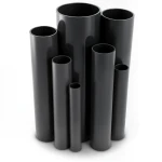 مواسير UPVC ضغط اسمي 16 بار قطر خارجي 200 مم سمك 14.9 مم لون اسود