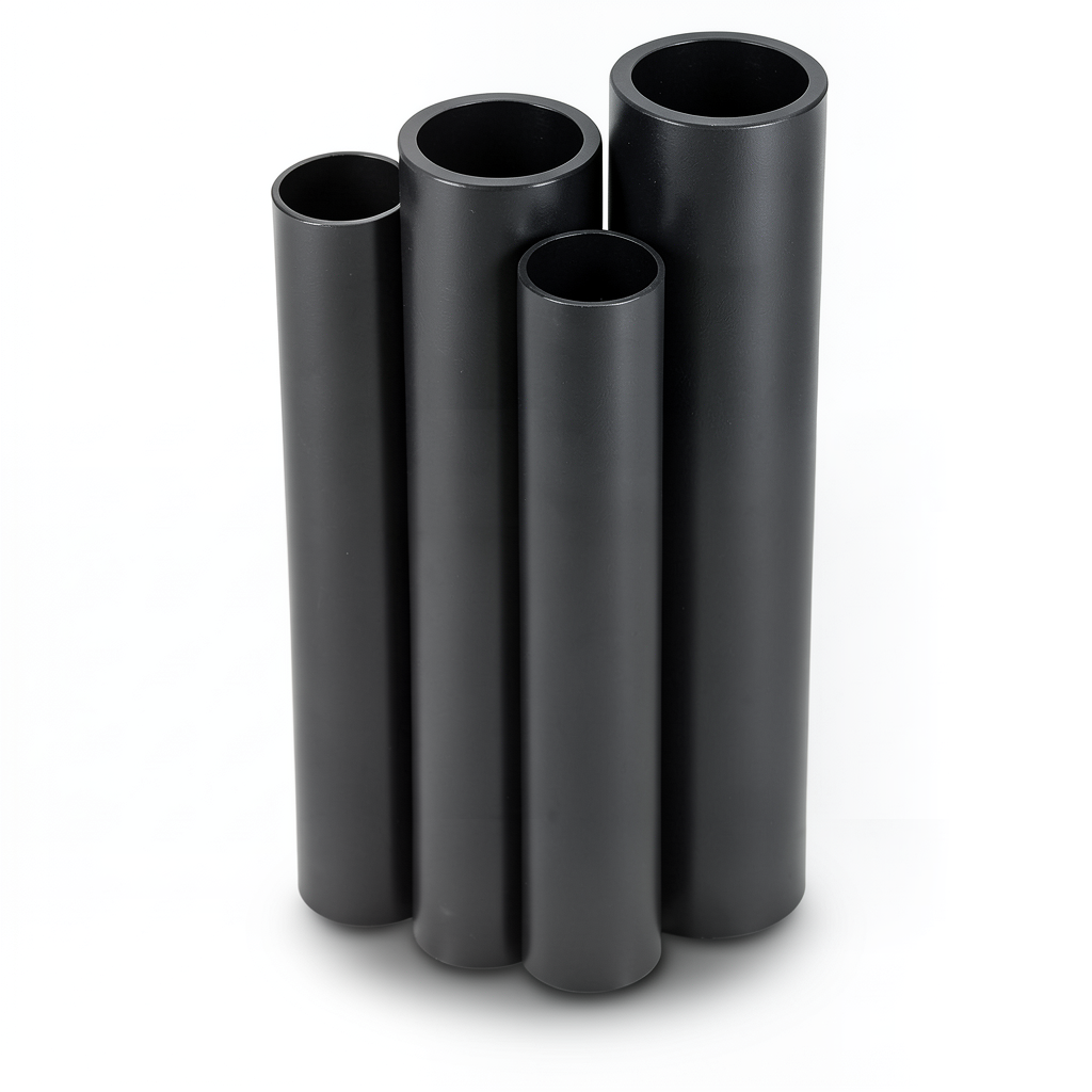 مواسير HDPE PE 80 ضغط 5 بار قطر خارجي 200 مم سمك 7.7 مم لون أسود