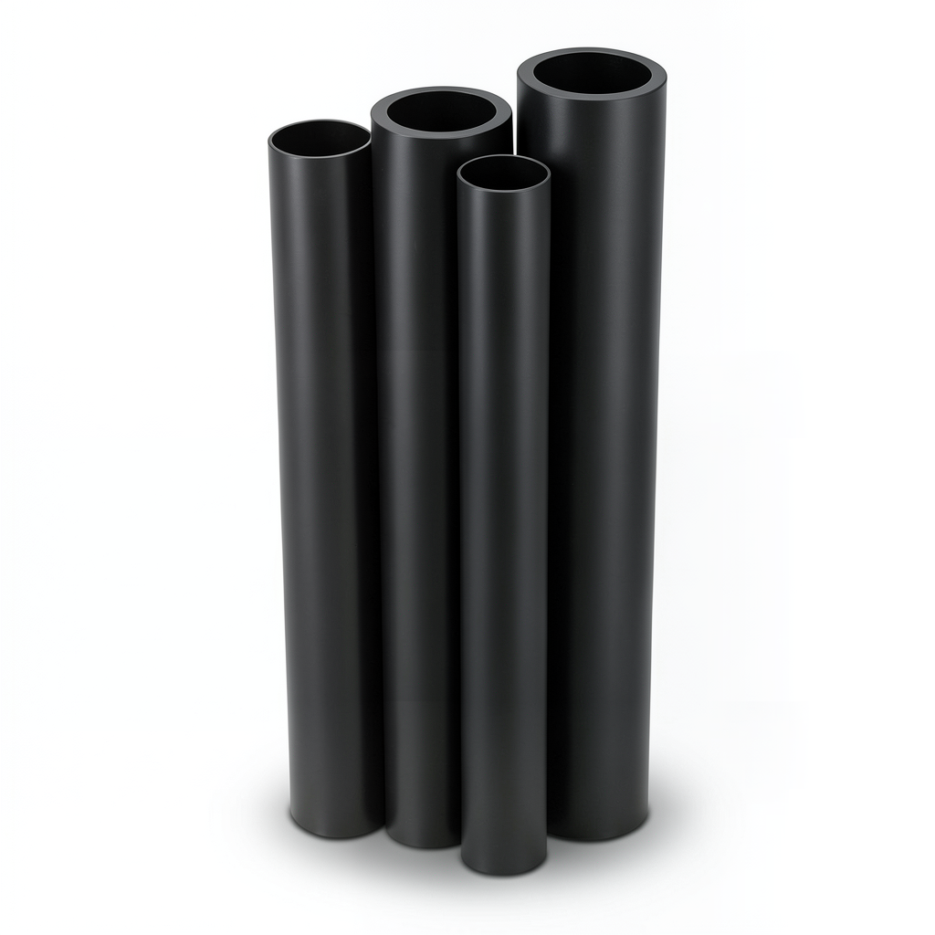 HDPE Pipes PE 80 Pressure 5 Bar Outer Diameter 250 mm Thickness 9.6 mm Black