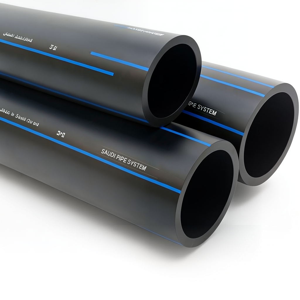 SPS HDPE Pipes PE 80 Pressure 12.5 Bar Outside Diameter 63 mm Thickness 5.8 mm Black | Saudi Pipes Systems (SPS)