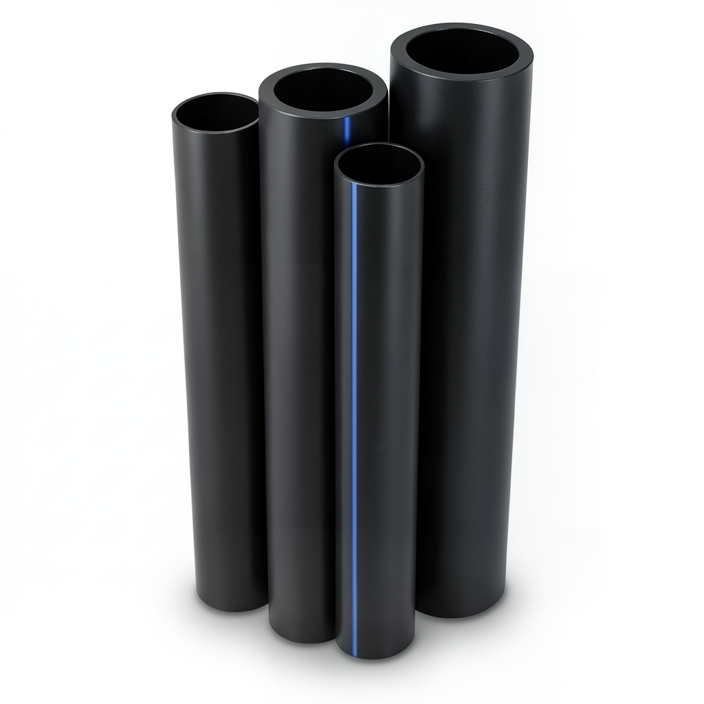 مواسير HDPE PE 100 ضغط 4 بار قطر 900 مم سمك 22.0 مم لون أسود