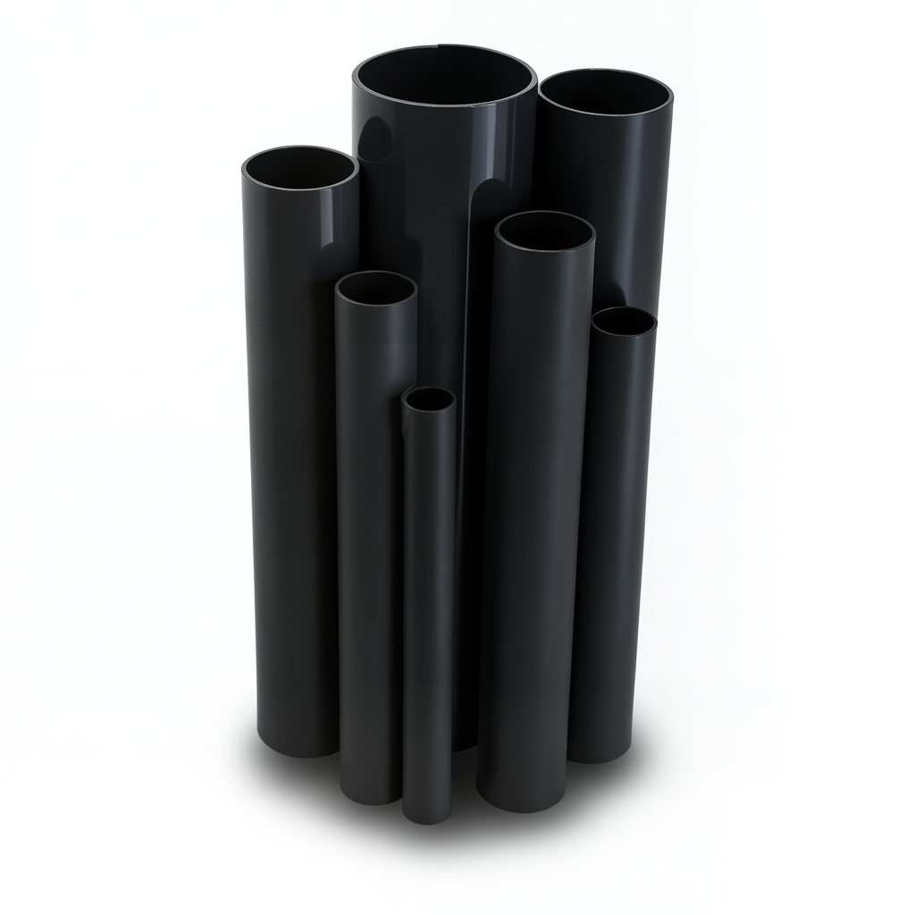 UPVC Pipes Nominal Pressure 10 Bar Outside Diameter 160 mm Thickness 7.7 mm Black