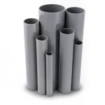 UPVC Pipes 16 Bar Pressure 160 mm Diameter 11.9 mm Thickness Gray