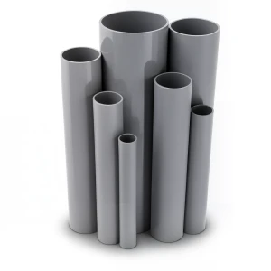 مواسير UPVC ضغط 16 بار قطر خارجي 160 مم سمك 11.9 مم لون رمادي
