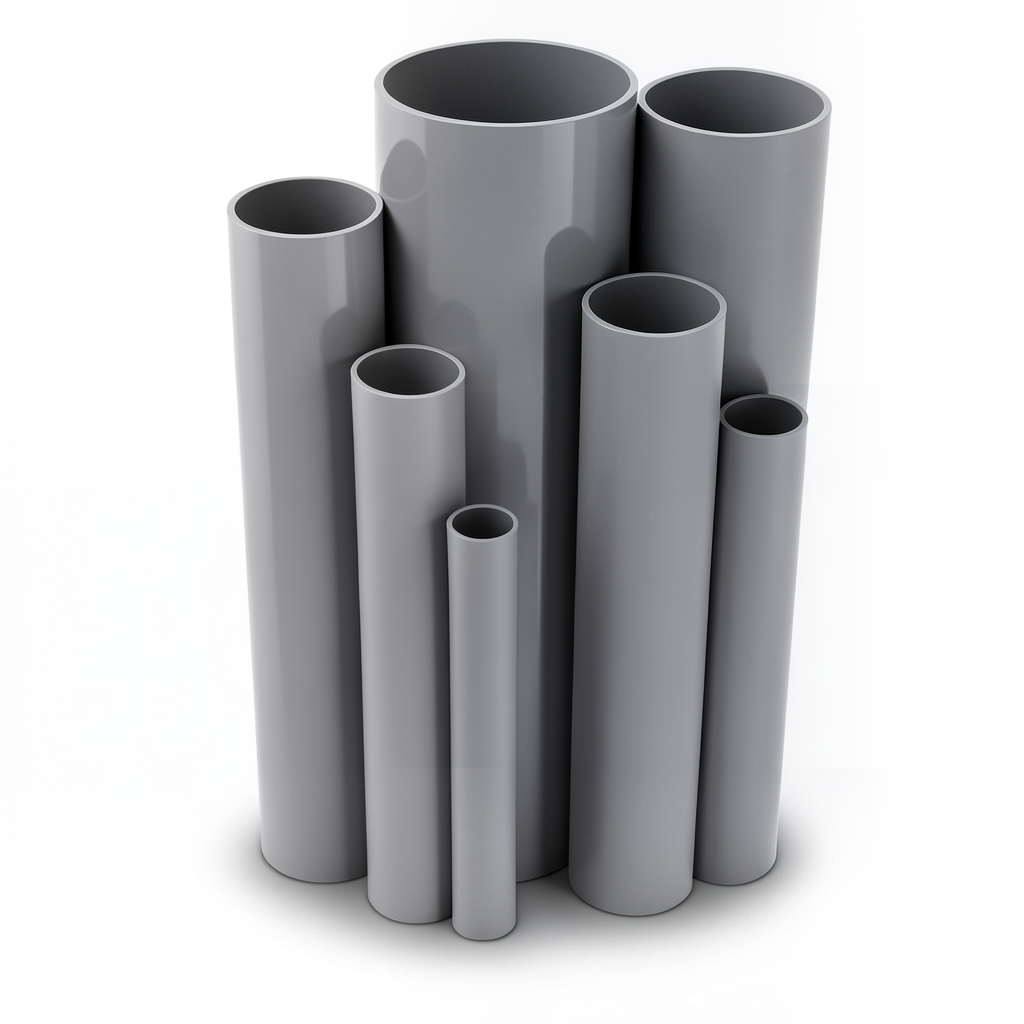 UPVC Pipes 16 Bar Pressure 160 mm Diameter 11.9 mm Thickness Gray