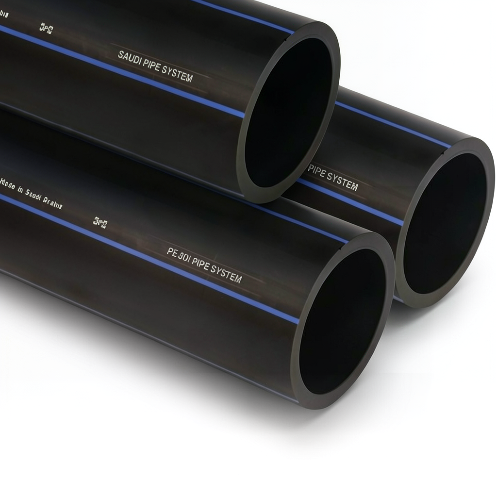 SPS HDPE Pipes PE 80 Pressure 12.5 Bar Outside Diameter 75 mm Thickness 6.8 mm Black | Saudi Pipes Systems (SPS)