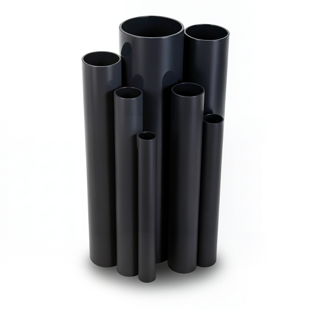 مواسير UPVC ضغط 16 بار قطر خارجي 160 مم سمك 11.9 مم لون اسود