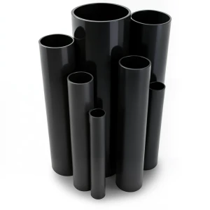 UPVC Pipes Nominal Pressure 10 Bar Outside Diameter 160 mm Thickness 7.7 mm Black