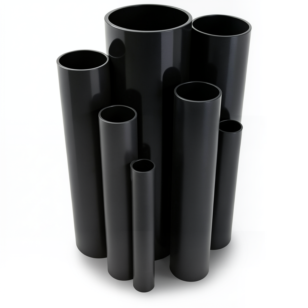 UPVC Pipes Nominal Pressure 10 Bar Outside Diameter 160 mm Thickness 7.7 mm Black