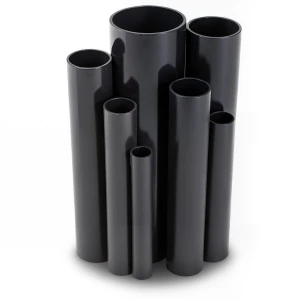 مواسير UPVC ضغط 2.5 بار قطر خارجي 200 مم سمك 1.8 مم لون اسود