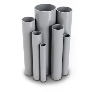 مواسير UPVC ضغط 16 بار قطر خارجي 160 مم سمك 11.9 مم لون رمادي