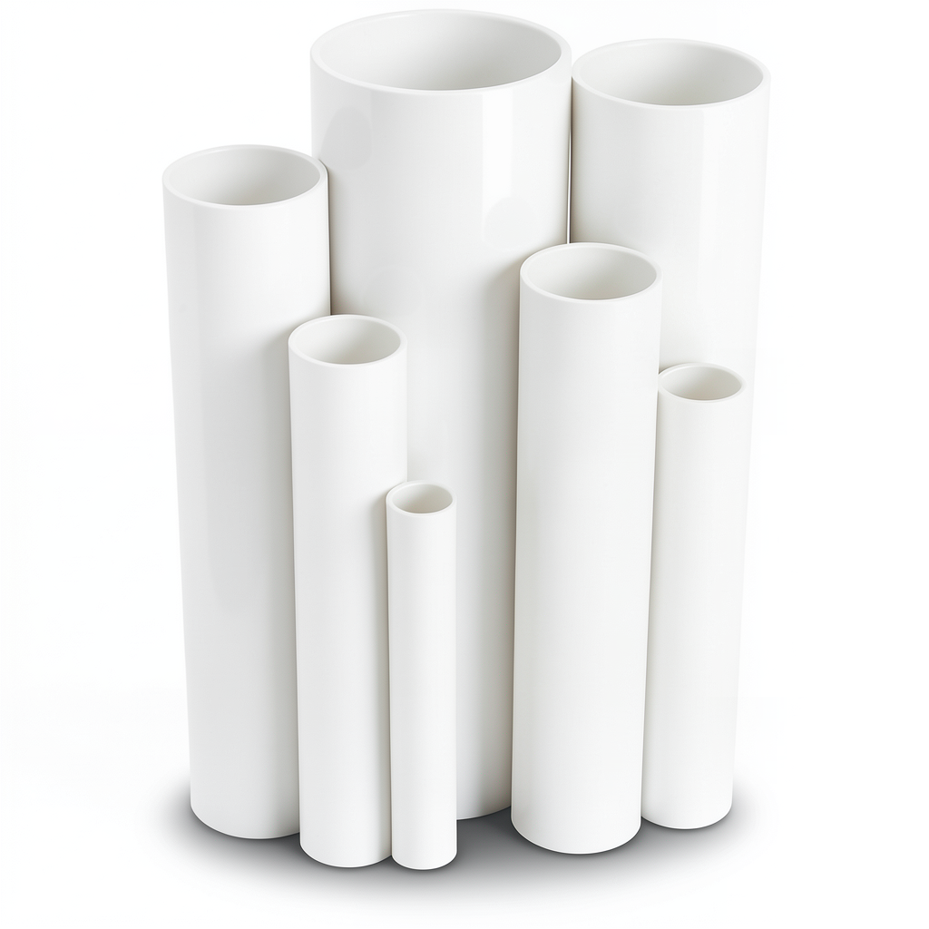 مواسير UPVC ضغط 6 بار قطر خارجي 200 مم سمك 5.9 مم لون أبيض