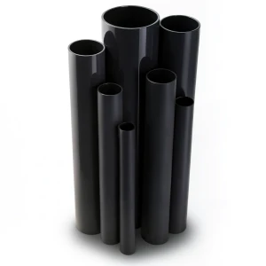 مواسير UPVC ضغط 2.5 بار قطر خارجي 200 مم سمك 1.8 مم لون اسود