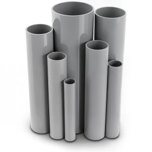 UPVC Pipes 10 Bar Pressure 200 mm Diameter 9.6 mm Thickness Gray