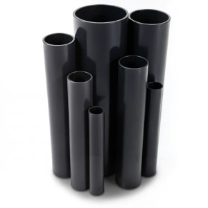 UPVC Pipes 10 Bar Pressure 200 mm Diameter 9.6 mm Thickness Black