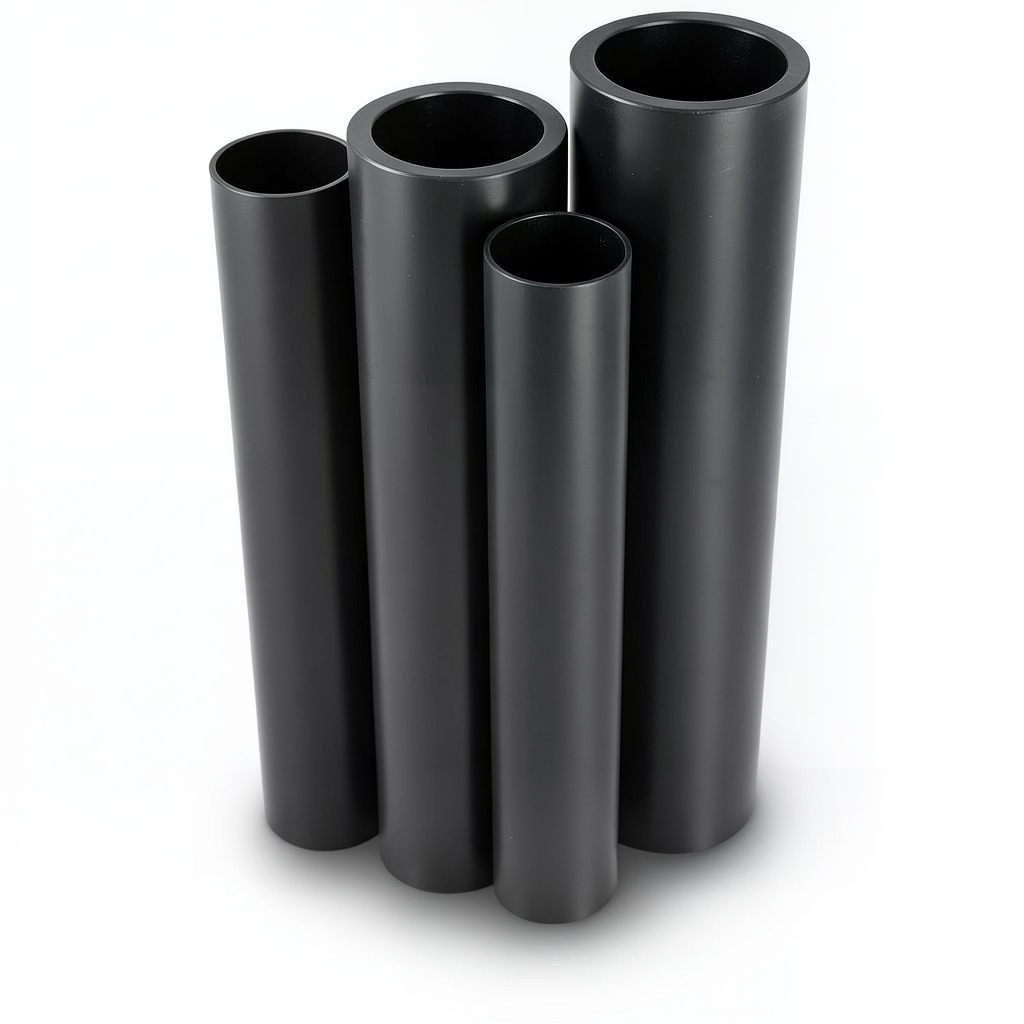 مواسير HDPE PE 80 ضغط 5 بار قطر خارجي 180 مم سمك 6.9 مم لون أسود