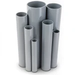 مواسير UPVC ضغط 6 بار قطر خارجي 200 مم سمك 5.9 مم لون رمادي