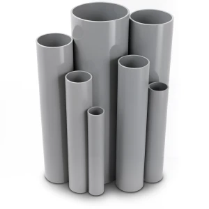 UPVC Pipes 16 Bar Pressure 200 mm Diameter 14.9 mm Thickness Gray